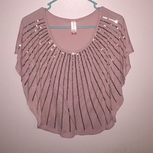 Flowy sequined tunic top